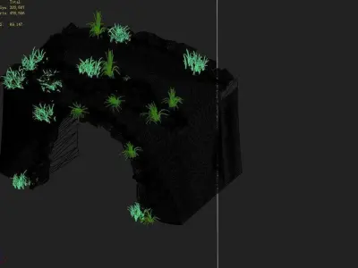 Explore the mountains - the bridge hole 01 3D model