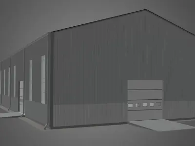3D Hangar industrial 3D model