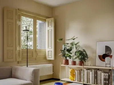 Living Room and Kitchen with Dinning Set Low-poly-119 Low-poly 3D model