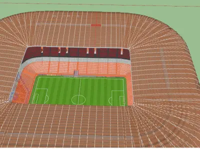Allianz arena with interior 3D model