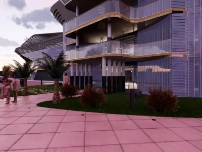 Shopping Mall - Interior and Exterior 3D model 3D model