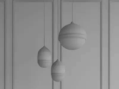 Nordic Lamp Set 3D model