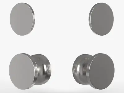 Tumalo Knob - Nickel Cylinder Round Deadbolt 3D model