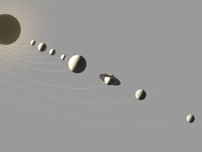 Solar System 3D model