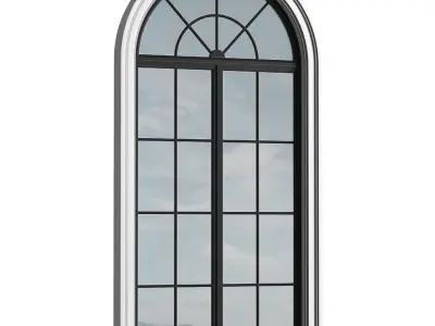 Arched Exterior Window 3D model