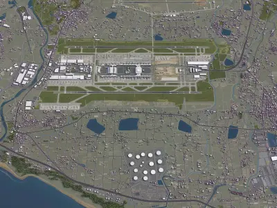 Taoyuan Airport Low-poly 3D model