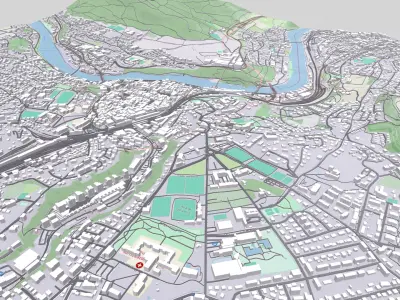 Cityscape Schaffhausen Switzerland  3D model