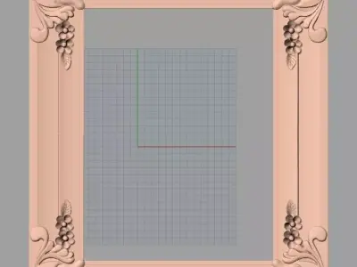 Photo frame 3D relief models STL Files used for CNC Router E983 3D model