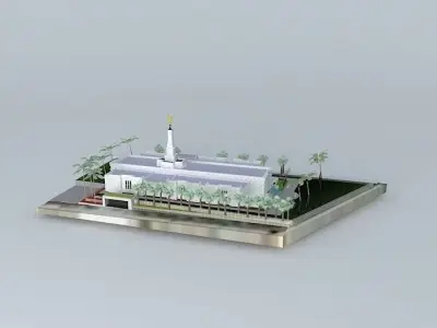 LDS. Temple Brisbane Australia Templo Mormon. 115th. Operatin... Free 3D model