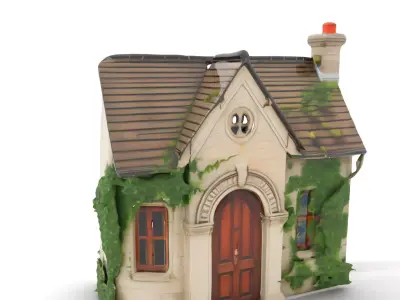 Charming Stone Cottage model pack Low-poly 3D model