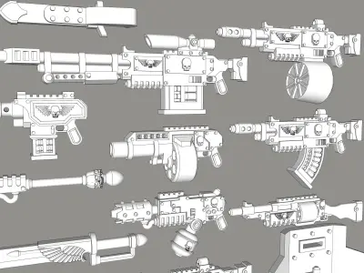 Far Future Imperialist weapons kit V2 3D print model
