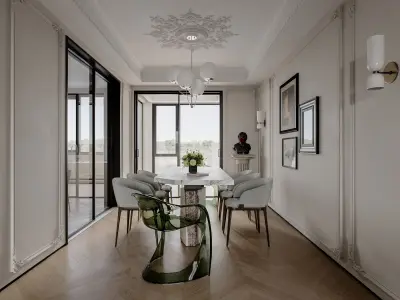 Apartment interior scenes        3D model 12