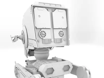 AT-ST two star wars at - walker 3D model