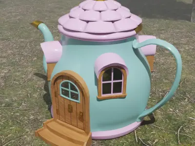 Teapot Miniature House 3D model