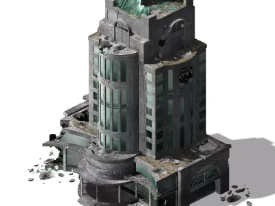 The future world - street waste 04 3D model