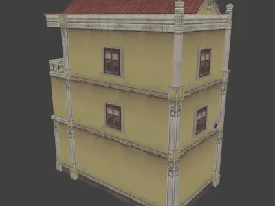 CENTRAL HOUSE C Low-poly 3D model