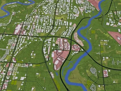 Calgary Canada Low-poly 3D model