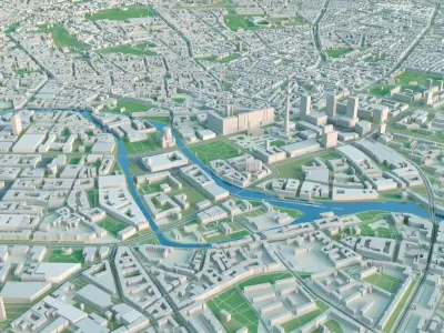 Berlin City in Germany 3D model
