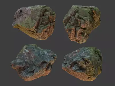 Small Rock Low-poly 3D model