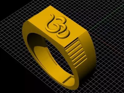 om ring 3dm file 3D print model