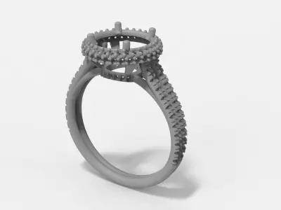 Olivia Jewelry Diamond Ring 3dm 3D print model 3D print model