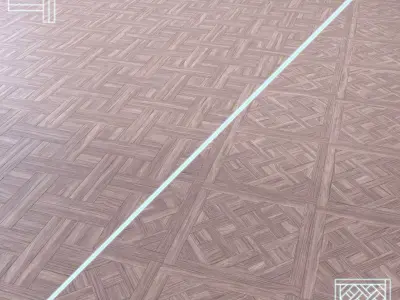 Parquet - Laminate - Wooden floor 2 in 1 Low-poly 3D model 208