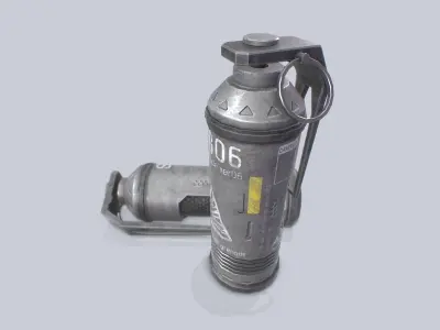 Scifi grenade Low-poly 3D model