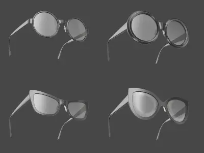  Women’s Eyewear 3D Model Collection 