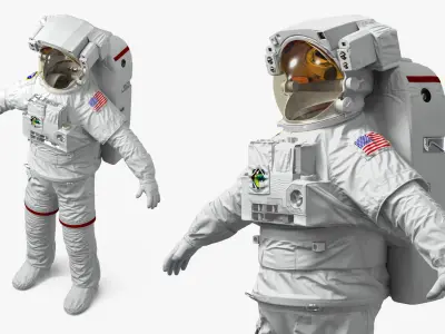  Advanced EVA Space Suit with Detailed Interior 