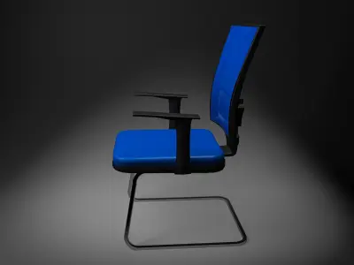 Office Chair small low poly Low-poly 3D model