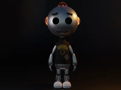 Grungy Droid 3D model