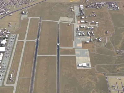 Niamey Airport Low-poly 3D model