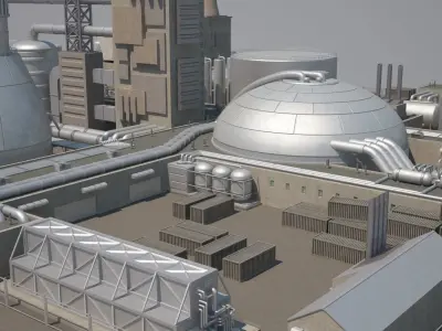 Futuristic Factory 3D model
