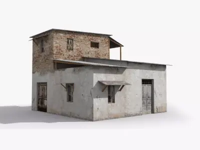 Slum h old house Low-poly 3D model