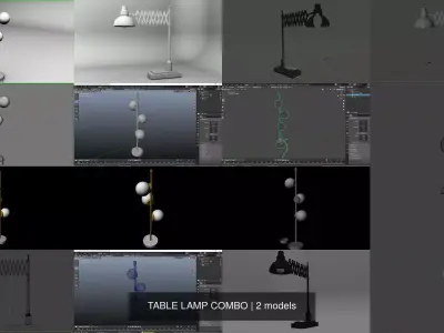 TABLE LAMP COMBO 3D Model Pack