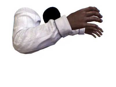 First Person Arms shirt FPS RIGGED animated Low-poly 3D model