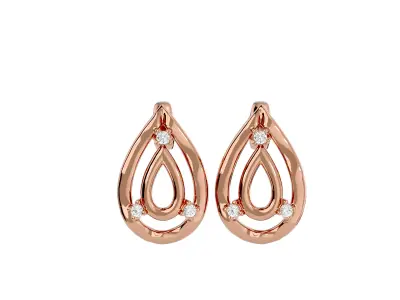 Light Minimalist Diamond Ring Earrings Pendant Set 3D print model