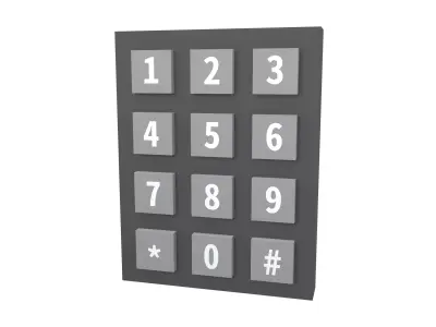 Keypad v1 001 Low-poly 3D model