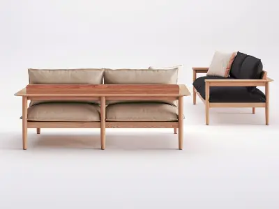 Terassi Two Seater Sofa 3D model