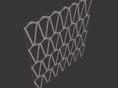   Banker wire ridge flexible mesh 3D model