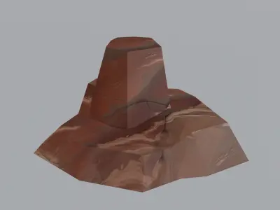 Stylized rocks Pack pbr Low-poly 3D model