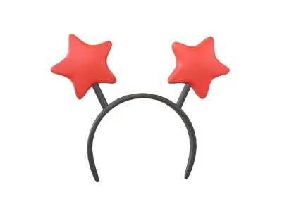 Star Headband v1 002 Low-poly 3D model