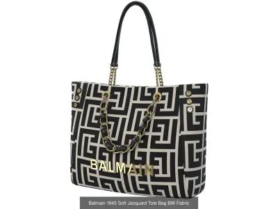 Balmain 1945 Soft Jacquard Tote Bag 3D Model Pack