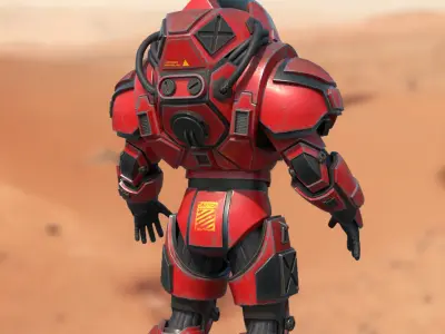 Battle Suit Low-poly 3D model