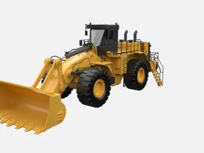 Wheel Loader CAT GameReady Low-poly 3D model