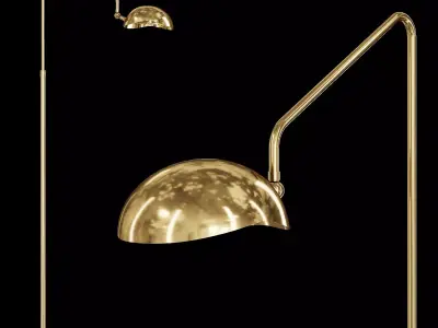 Restoration Hardware CONVESSI FLOOR LAMP Brass 3D model