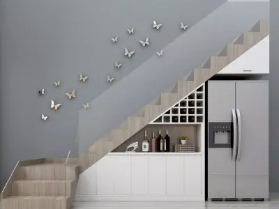 Modern Storage Cabinet Staircase 3D model