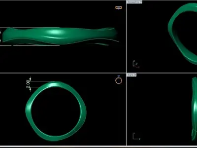 Fancy gold band  3D print model