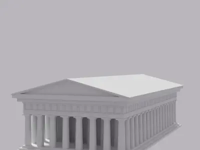 Greek The Parthenon Low-poly 3D model