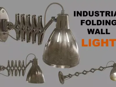Industrial Folding Wall Light Free 3D model